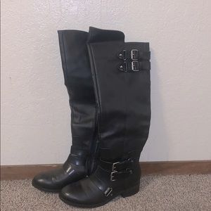 Black Knee High Boots